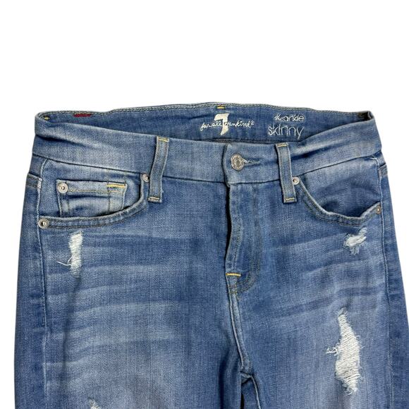 7 For all Mankind the ankle skinny Jeans size 26 - Picture 4 of 9